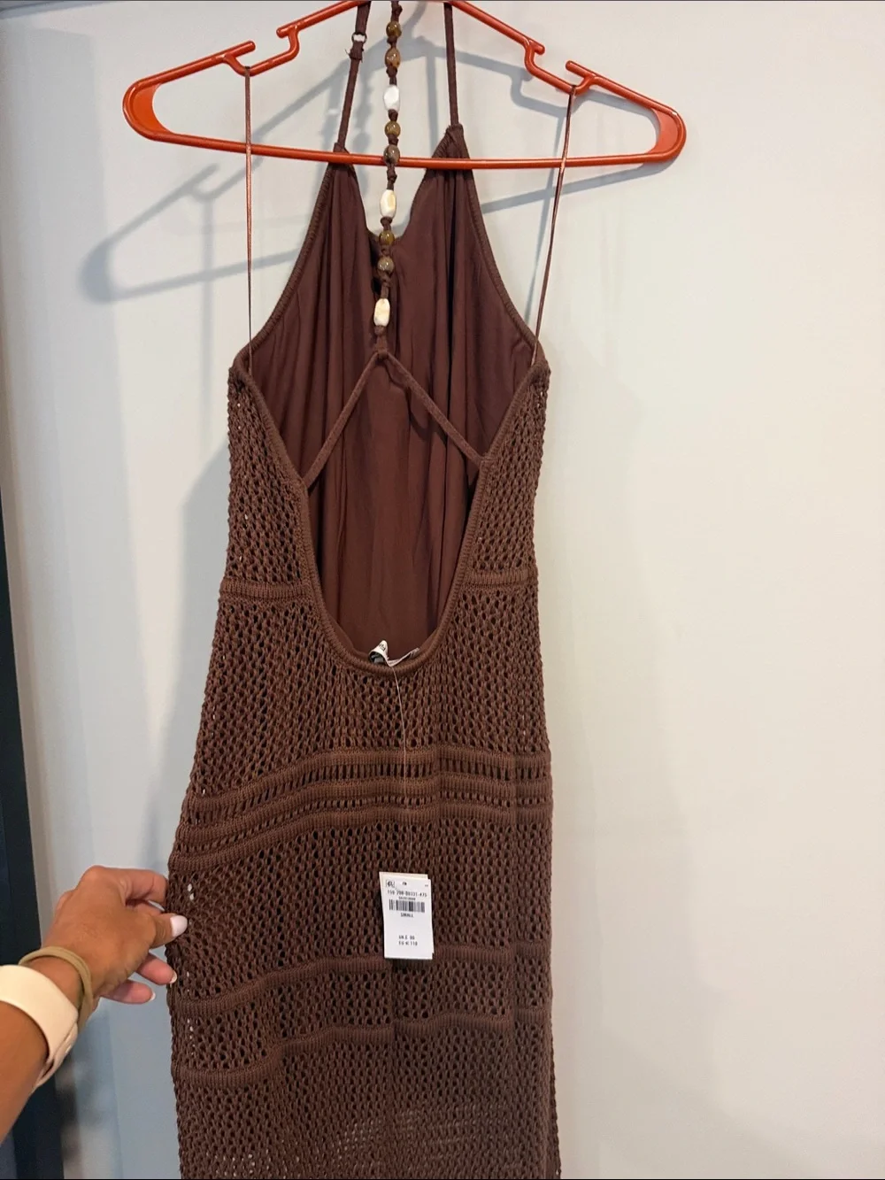 Abercrombie Brown Knit Halter Maxi Dress